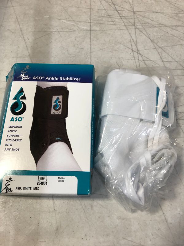 Photo 2 of MED SPEC ASO ANKLE STABILIZER WHITE MEDIUM