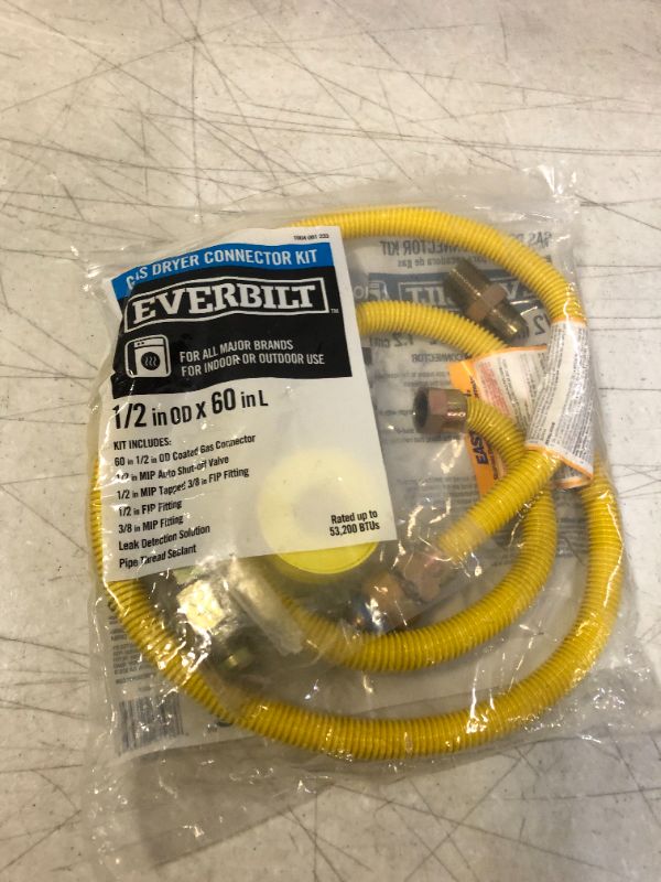 Photo 2 of 
Everbilt 98267 5 ft. Gas Dryer Connector Kit