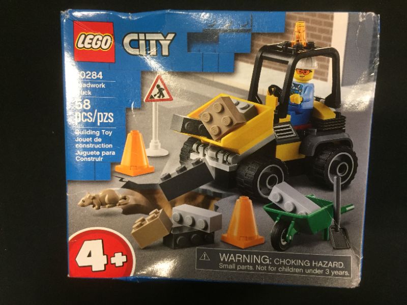 Photo 2 of LEGO City Roadwork Truck 60284 Toy Building Kit; Cool Roadworks Construction Set for Kids, New 2021 (58 Pieces)
