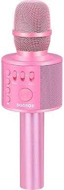 Photo 1 of BONAOK Wireless Bluetooth Karaoke Microphone,3-in-1 Portable Handheld Karaoke Mic Speaker Machine Home Party Birthday for All Smartphones PC(Q37 Pink)