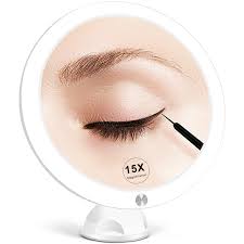 Photo 1 of FABUDAY 15X MAGNIFICATION LIGHTED MAKEUP MIRROR