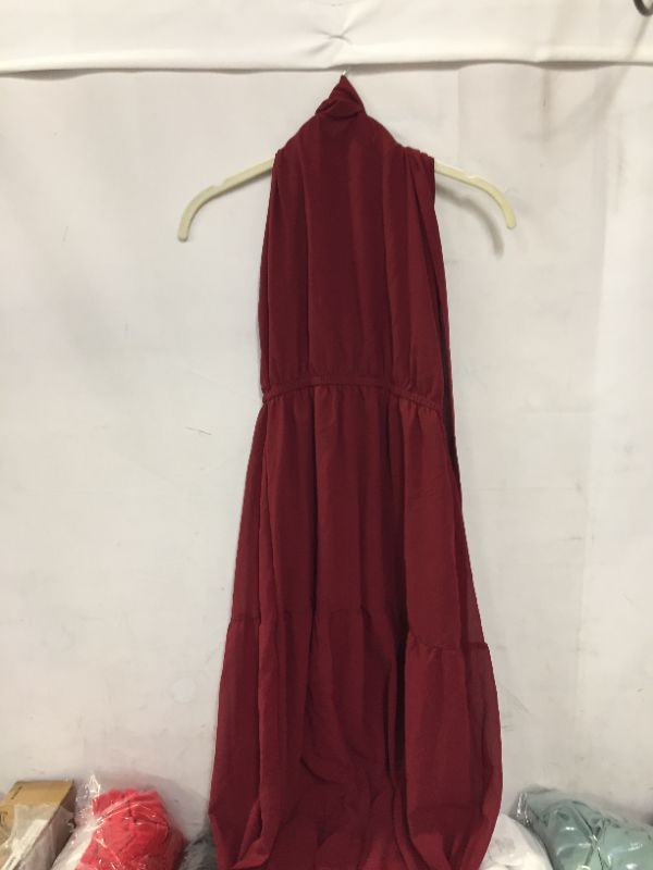 Photo 1 of MAROON LARGE WOMENS TIE UP DRESS