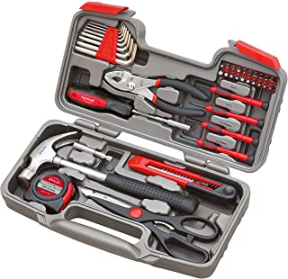 Photo 1 of Apollo Tools DT9706 Original 39 Piece General Repair Hand Tool Set with Tool Box Storage Case , Red