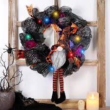 Photo 1 of 16" halloween gnome wreath 