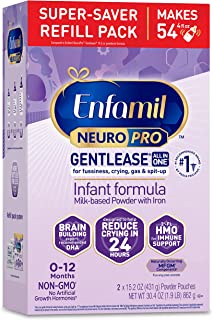 Photo 1 of Enfamil NeuroPro Gentlease Baby Formula, Brain and Immune Support with DHA, Clinically Proven to Reduce Fussiness, Crying, Gas and Spit-up in 24 Hours, Non-GMO, Powder Refill Box, 30.4 Oz
30.4 Ounce (Pack of 1)