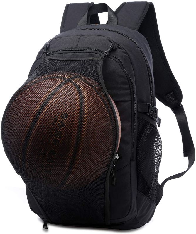 Photo 1 of GOHIGH Basketball Backpack Football Soccer Bag Sport Bag with Ball Compartment,15.6 inch Laptop and Tablet backpacks with USB Charging Cable and Headphone Port