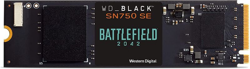 Photo 1 of WD_BLACK 500GB SN750 SE NVMe SSD with Battlefield 2042 Game Code Bundle - Gen4 PCle, Internal Gaming SSD Solid State Drive, M.2 2280, Up to 3,600 MB/s - WDBB9J5000ANC-NRSN
