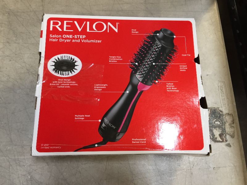 Photo 3 of REVLON One-Step Hair Dryer And Volumizer Hot Air Brush, Black
