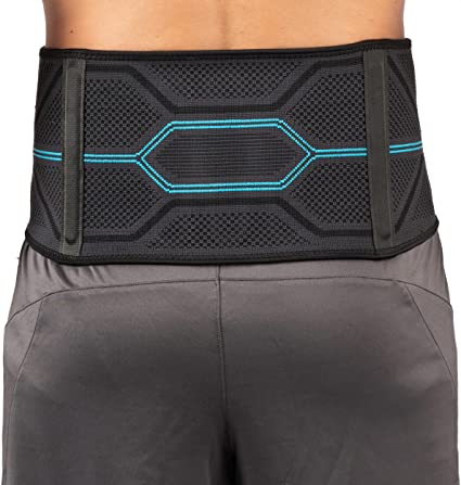 Photo 1 of Copper Fit ICE Unisex Adjustable Compression Back Brace Infused with Menthol and Coq10, Black
