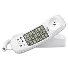 Photo 1 of AT&T 210-WHT White Telephone With Memory Lighted Keypad
