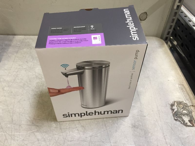 Photo 5 of simplehuman 9 oz. Touch-Free Rechargeable Sensor Liquid Soap Pump Dispenser, Brushed Stainless Steel
