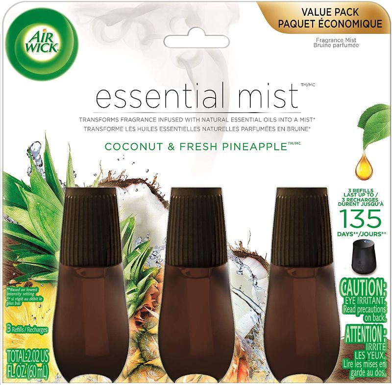 Photo 1 of Air Wick Essential Mist Coconut and Pineapple 3ct Refill, 3 Count
