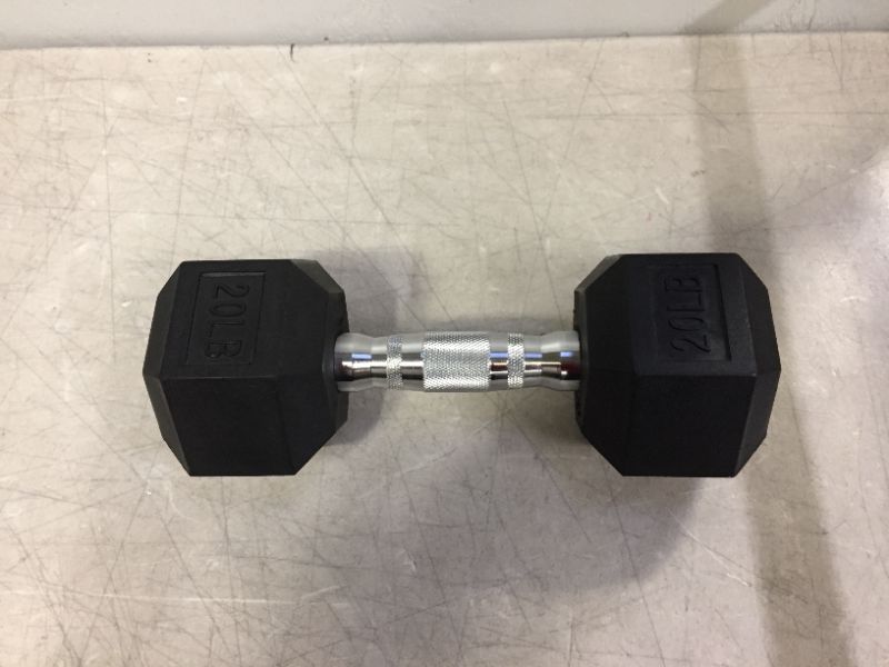 Photo 2 of  Rubber Encased Hex Dumbbell Hand Weight 20lbs