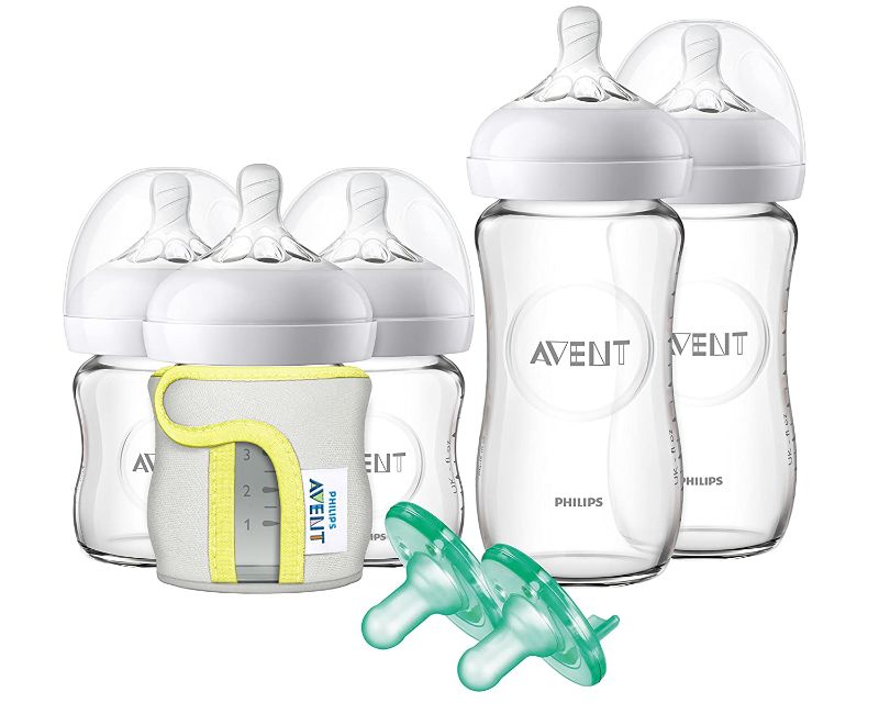 Photo 1 of Philips Avent Natural Glass Bottle Baby Gift Set, SCD201/01
