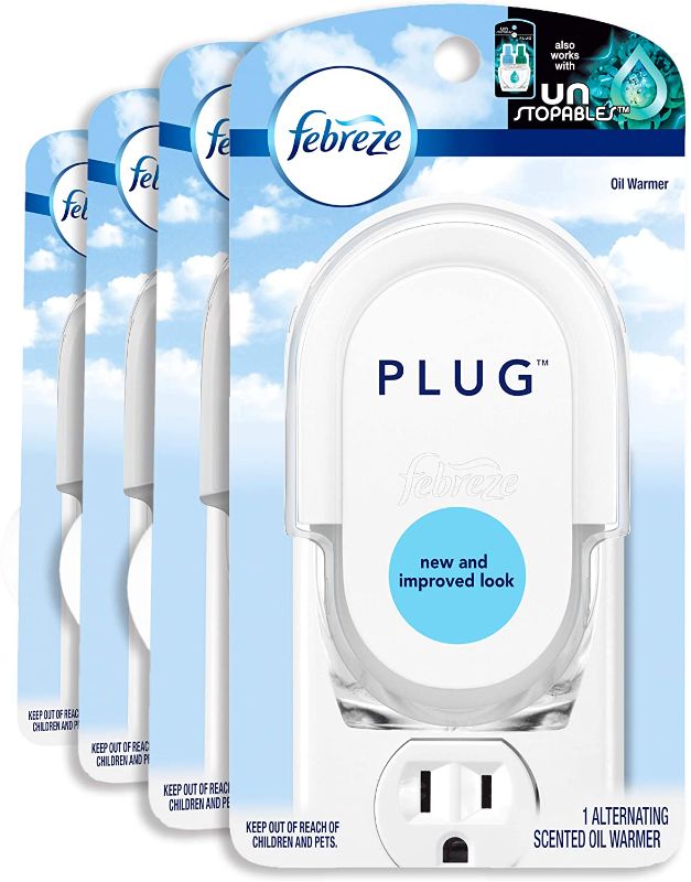 Photo 1 of Febreze Plug In Air Freshener Scented Oil Warmer, 1 Count (Pack of 4) (Oil Not Included)
