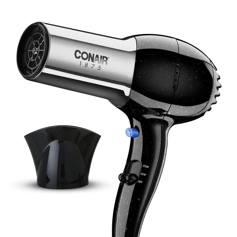 Photo 1 of Conair 1875 Watt Full Size Pro Hair Dryer with Ionic Conditioning , Black / Chrome, 1 Count
