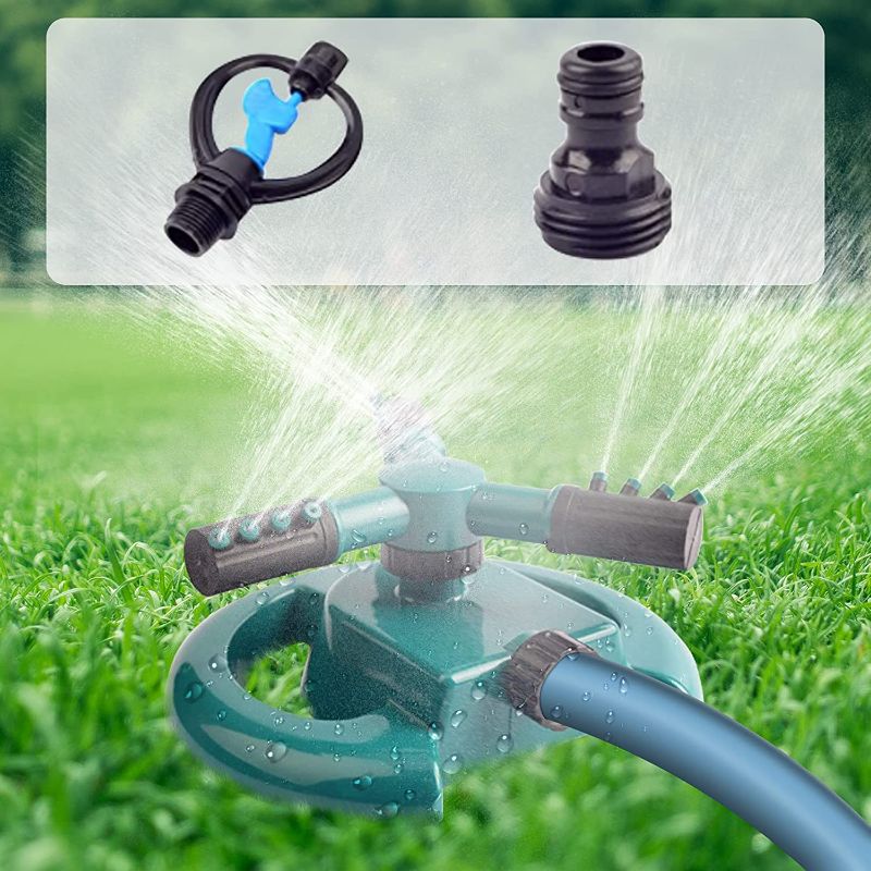 Photo 1 of Lawn Kids Sprinkler, Garden Sprinklers for Lawn Yard Kids Outside, Automatic Irrigation System 360 Rotating Adjustable Large Areas?with 2 Sprinkler Heads?