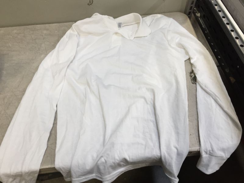 Photo 1 of Jerzees men's white long sleeve shirt 