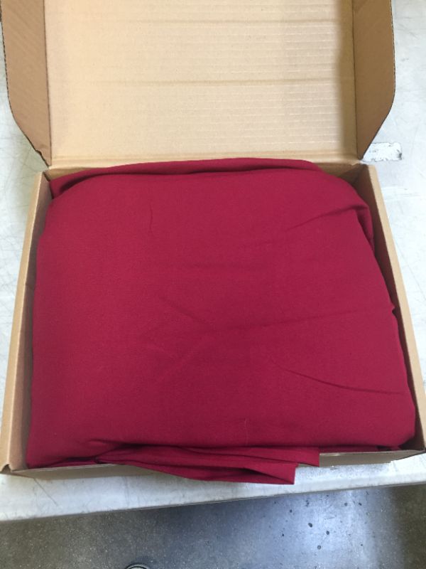 Photo 3 of Amazon Basics Lightweight Super Soft Easy Care Microfiber Bed Sheet Set with 14" Deep Pockets - Queen, Burgundy
