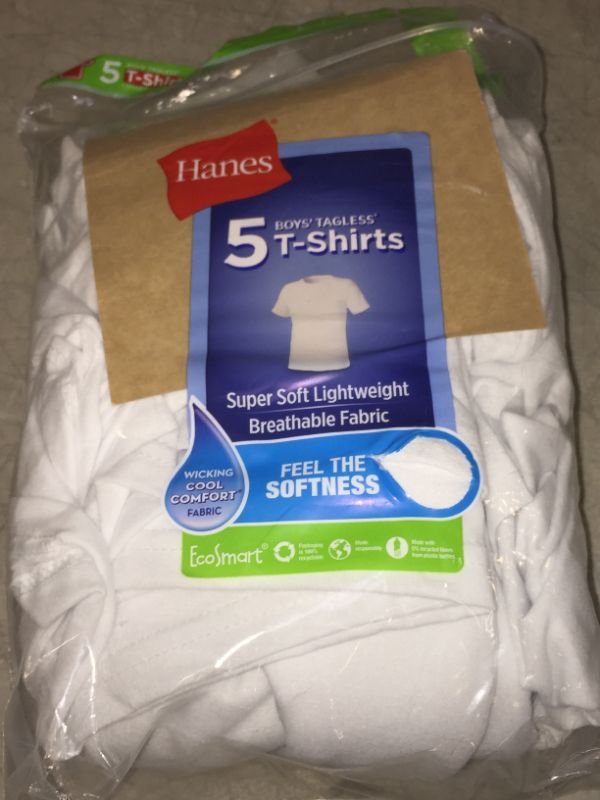 Photo 2 of Hanes Boys' Eco Blend Crew T-Shirt 5 Pack, Sizes S-XL