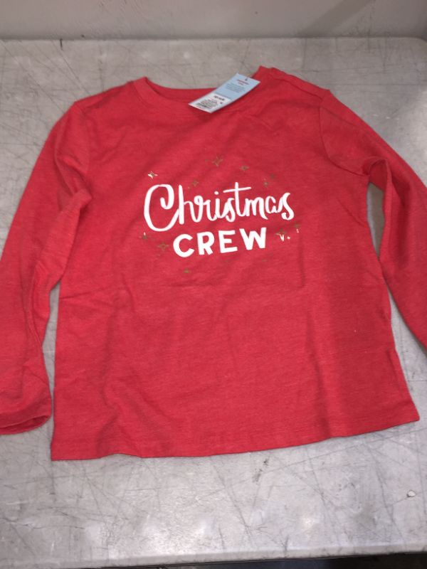 Photo 2 of Boys' 'Christmas Crew' Graphic Long Sleeve T-Shirt - Cat & Jack Bright Red XS