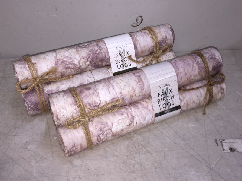 Photo 1 of 2 PACK FAUX BIRCH LOGS