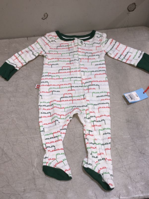 Photo 2 of Baby Stacked Brick Pattern One Piece Pajama - LEGO Collection x Target White 0-3