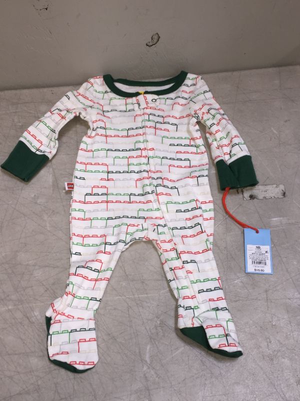 Photo 2 of Baby Stacked Brick Pattern One Piece Pajama - LEGO Collection x Target White NB