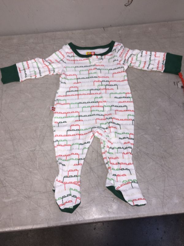 Photo 2 of Baby Stacked Brick Pattern One Piece Pajama - LEGO Collection x Target White NB