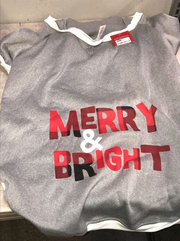 Photo 2 of Holiday 'Merry & Bright' Dog Pajama Sweatshirt - Heathered Gray - XXL - Wondershop