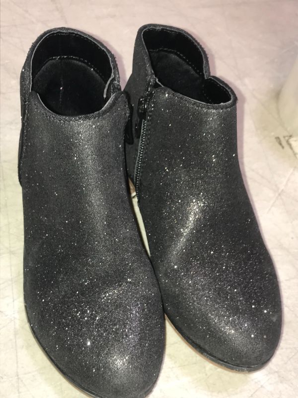 Photo 1 of LITTLE GIRLS BLACK SPARKLE SHOES BOOTS SIZE 1