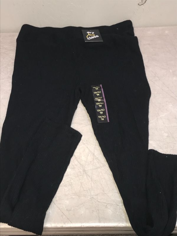 Photo 2 of Girls' Ribbed Leggings - art class Black XL