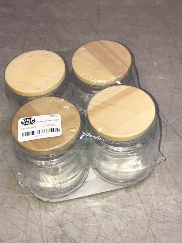 Photo 1 of 4 PACK SMALL GLASS STORAGE JARS