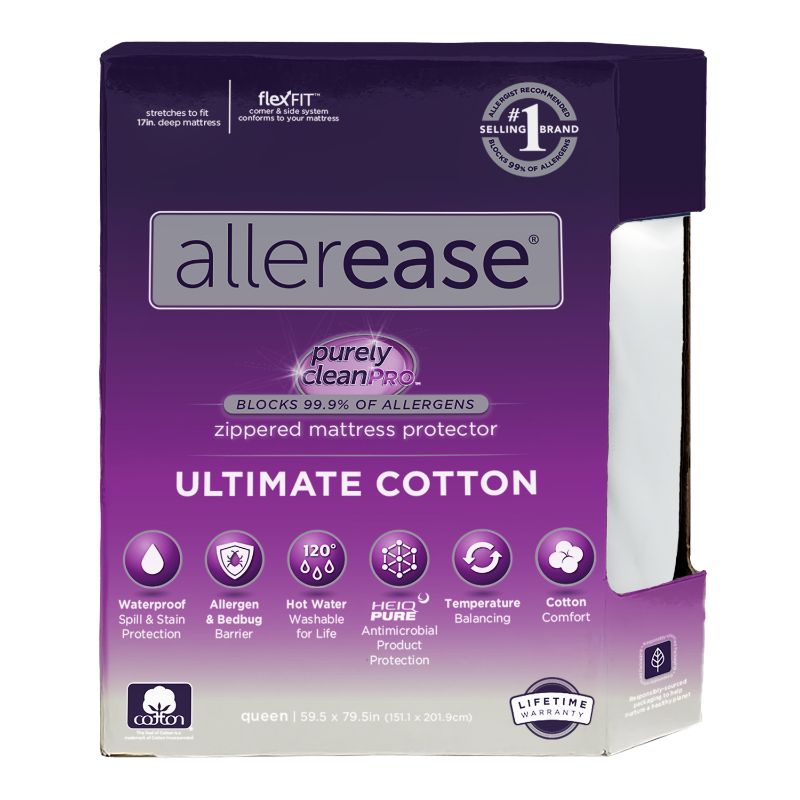 Photo 1 of Allerease Ultimate Cotton Mattress Protector - Full