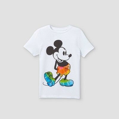 Photo 1 of Kids' Disney Mickey Mouse Short Sleeve Graphic T-Shirt - White
