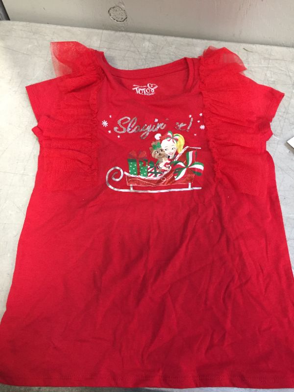 Photo 2 of Girls' JoJo Siwa Short Sleeve T-Shirt - Red xl
