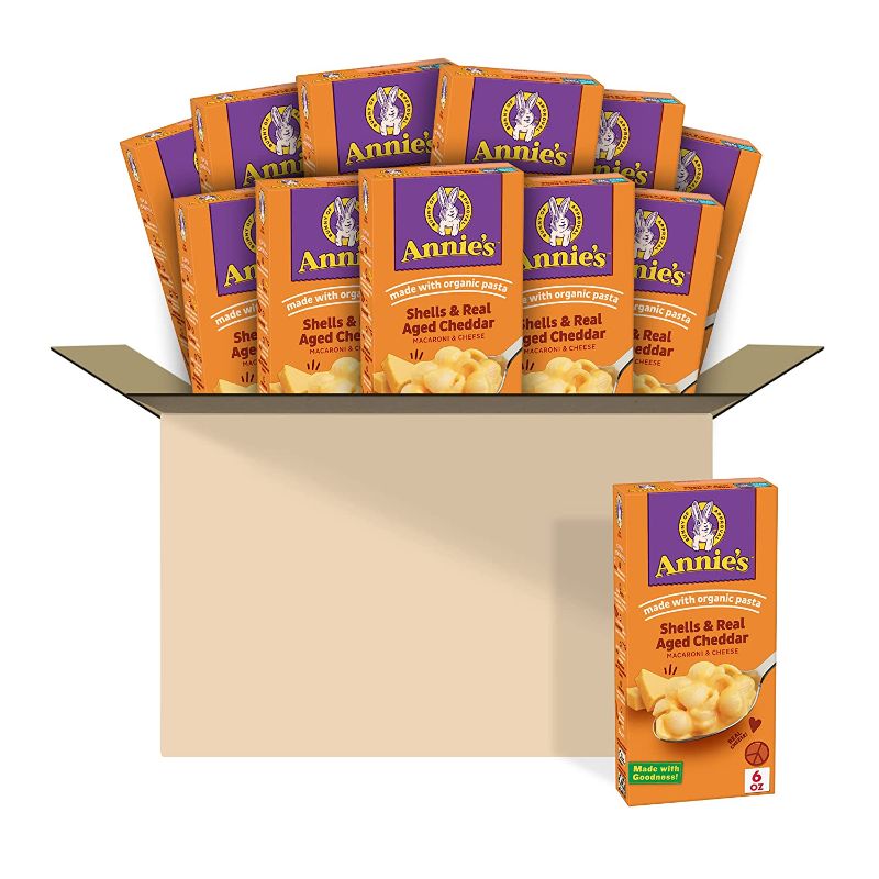 Photo 1 of (12 pack) Annie's Shells & Aged Cheddar Mac & Cheese, 6 oz
