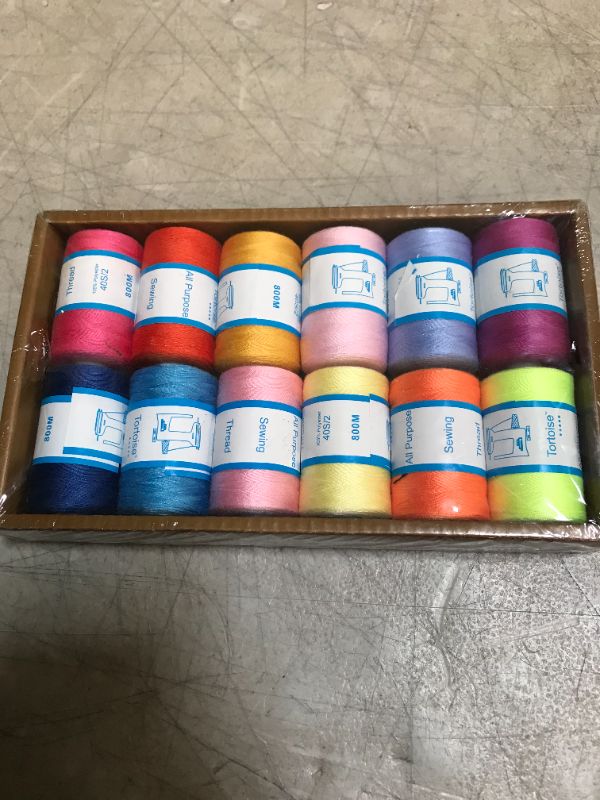 Photo 1 of 12 piece 800m thread rolls (assorted colors)