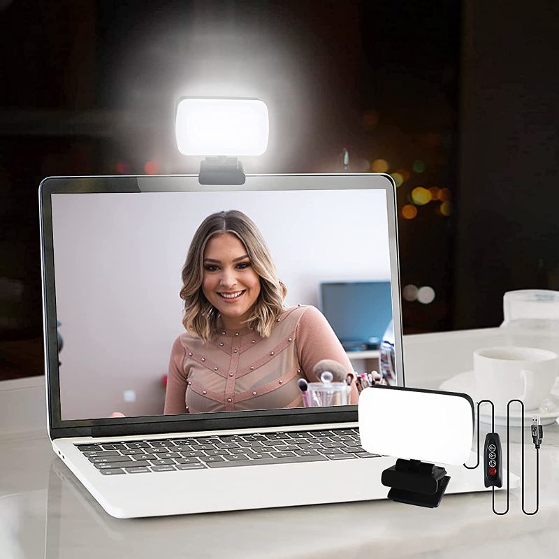 Photo 1 of Aribicora Video Conference Lighting Kit Mount for Laptop/Computer,Clip on Light for Laptop Zoom Light with 3 Dimmable Color & 9 Brightness Level,Zoom Lighting,Working/Live Streaming

