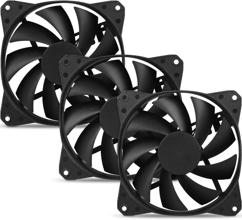 Photo 1 of Sahara 3-Pack Long Life Computer Case Fans 120mm Cooling Case PC Fan for Computer Cases Cooling, SR-09 Series
