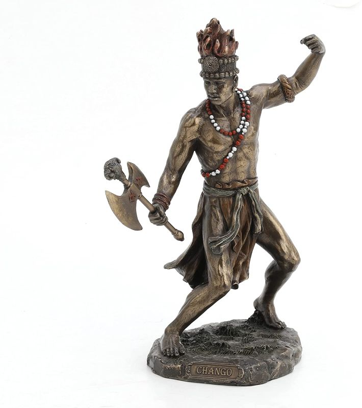 Photo 1 of African God of Lightning and War Chango Shango Statue Voodoo Santeria

