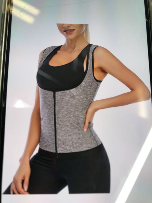 Photo 1 of NEWITT HEAT TRAPPING SAUNA SUIT CORSET BODY SHAPER ZIPPER SWEAT ENHANCING VEST TOP WORKOUT SHIRT GREY
SZIE MEDIUM