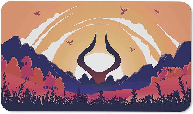 Photo 1 of Plains Mana Scenery(Stitched) - MTG Playmat - Perfect for Magic The Gathering, Pokemon, YuGiOh - TCG Card Game Table Mat - Durable, Thick, Cloth Fabric Top with Rubber Bottom by Daniel Ziegler
