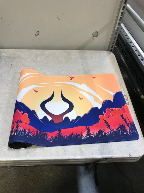 Photo 2 of Plains Mana Scenery(Stitched) - MTG Playmat - Perfect for Magic The Gathering, Pokemon, YuGiOh - TCG Card Game Table Mat - Durable, Thick, Cloth Fabric Top with Rubber Bottom by Daniel Ziegler
