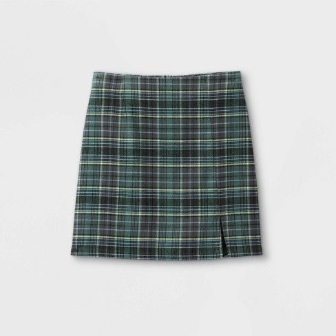 Photo 1 of Girls' Plaid Notch-Front Skirt - art class™
