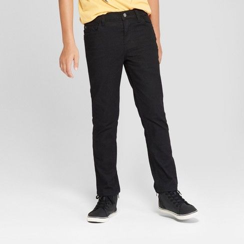 Photo 1 of Boys' Stretch Skinny Fit Jeans - Cat & Jack™ Black Wash
