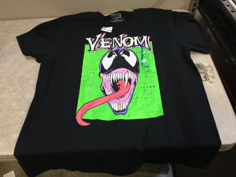 Photo 2 of Men's Marvel Venom Neon Short Sleeve Graphic T-Shirt - Black
