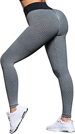 Photo 1 of OMKAGI Sexy Butt Lifting Workout Leggings for Women Textured Booty High Waist Yoga Pant