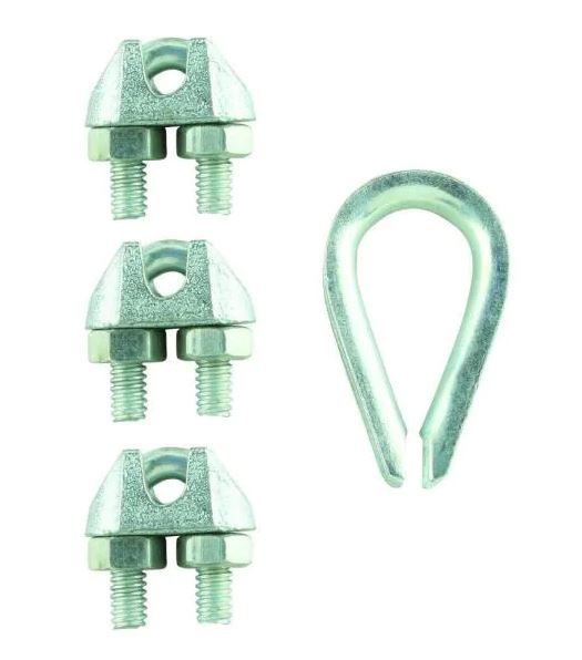 Photo 1 of 10 PACK EVERBILT 1/16 in. Zinc-Plated Clamp Set (4-Pack)
