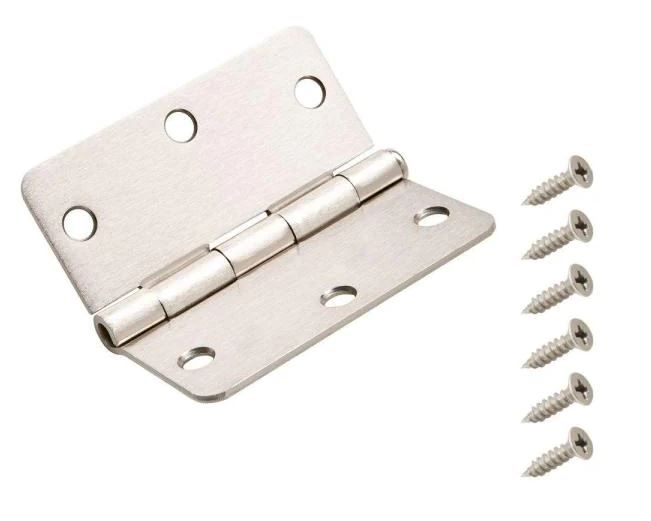 Photo 1 of 10 PACK EVERBILT 3 in. x 1/4 in. Satin Nickel Radius Door Hinge
